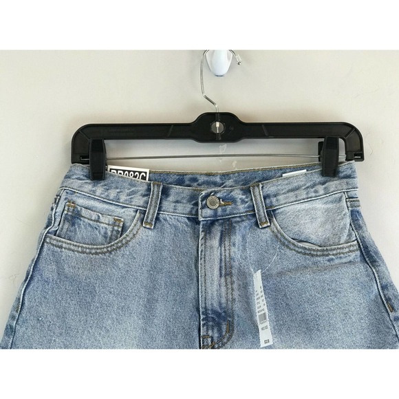 PacSun RR082C Glass Blue High Waisted Denim Festive Short- Women's Size M - Blue - Picture 3 of 7